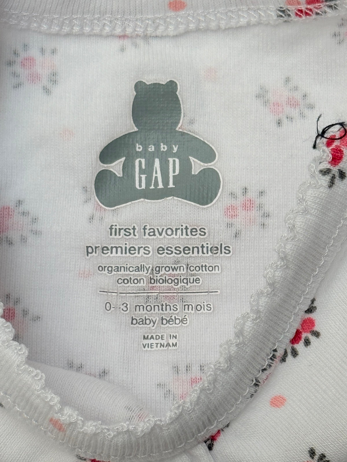Baby Gap Floral Bodysuit 0-3M