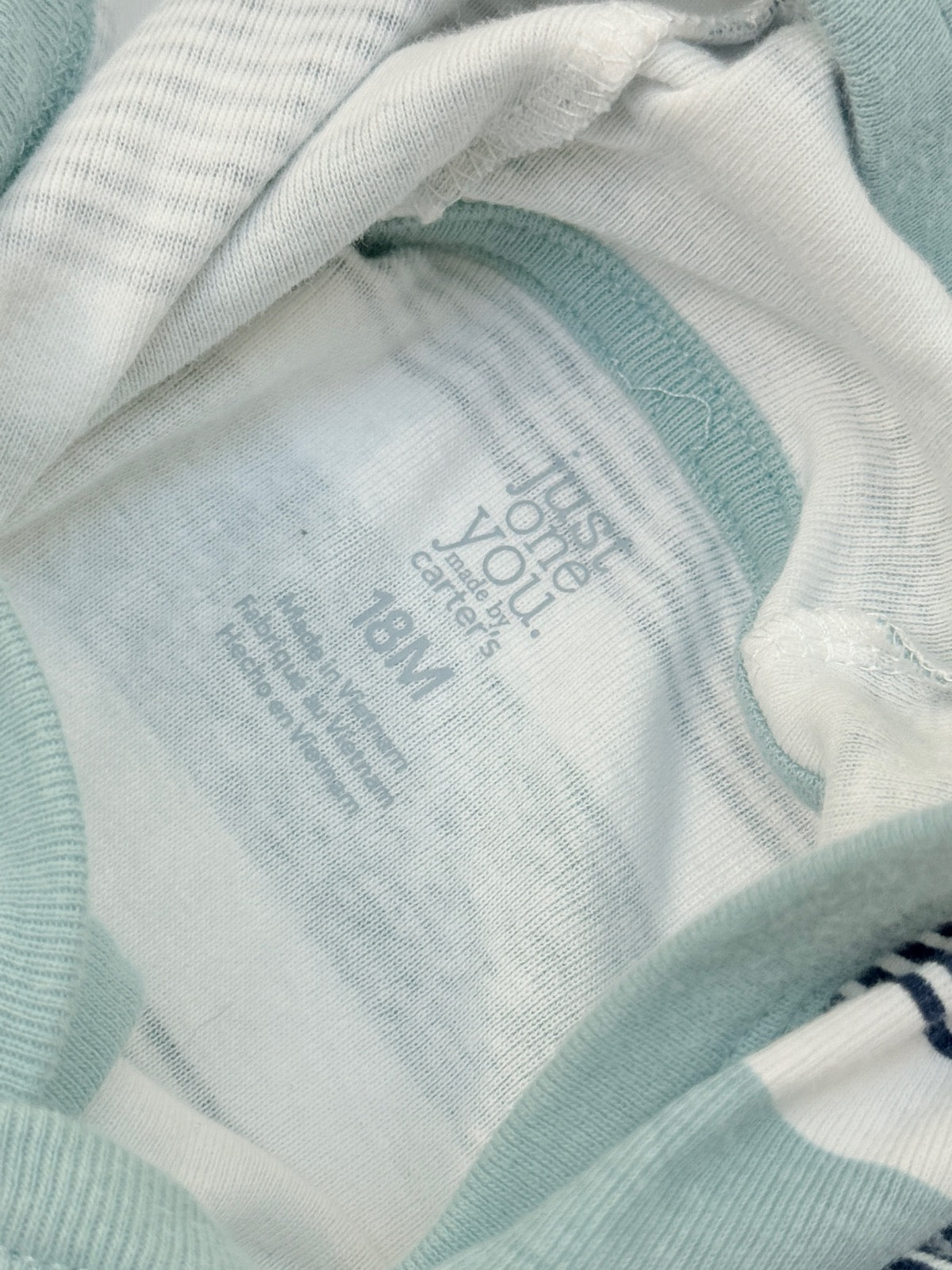 Just One You Carter's Striped Hoodie Bodysuit 18M