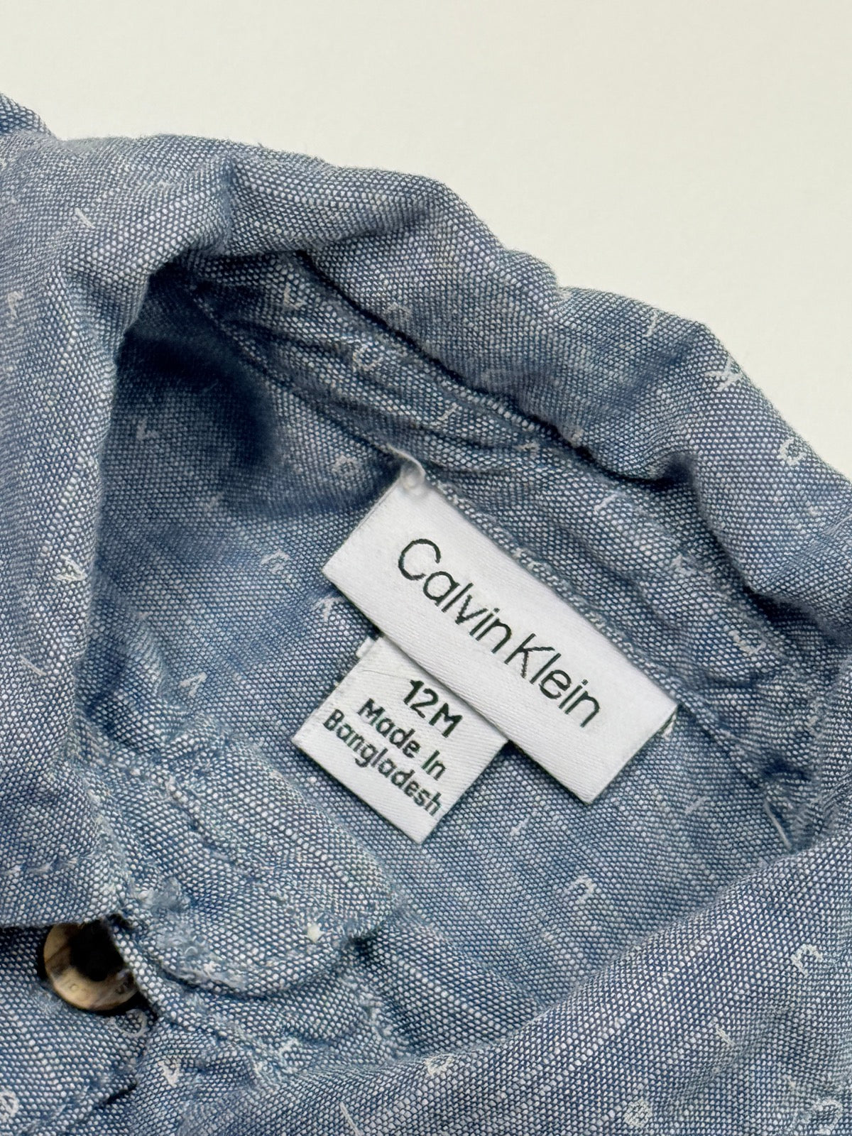 Calvin Klein Logo Romper 12M
