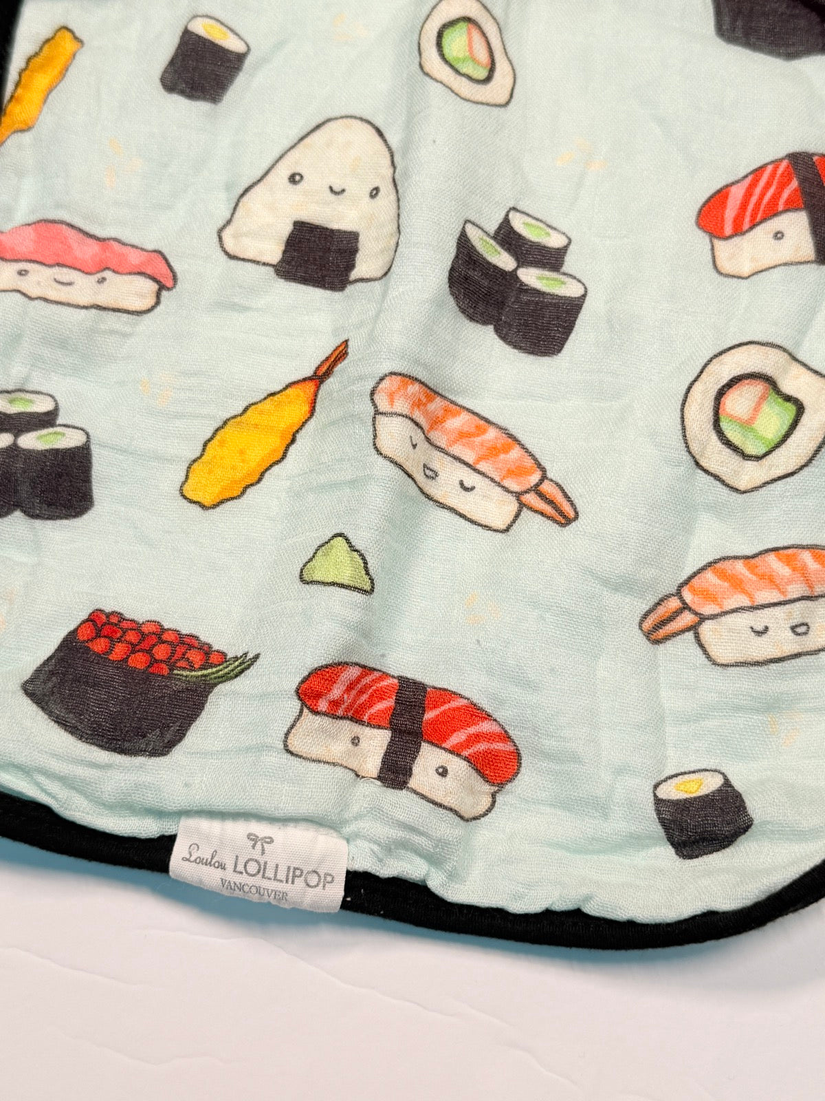 Loulou Lollipop Sushi Print Baby Washcloth