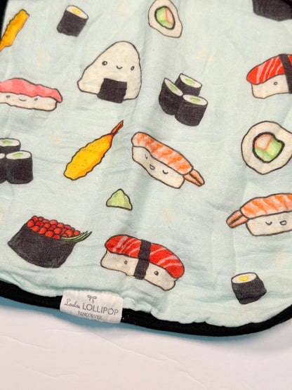 Loulou Lollipop Sushi Print Baby Washcloth