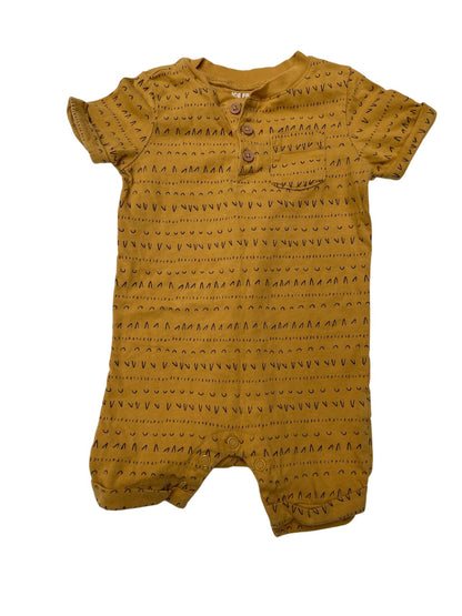 Joe Fresh Mustard Henley Romper 6-12M