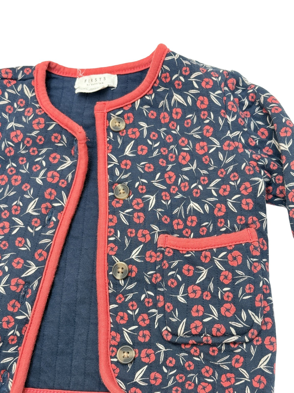 Firsts by Petit Lem Floral Cardigan 3M