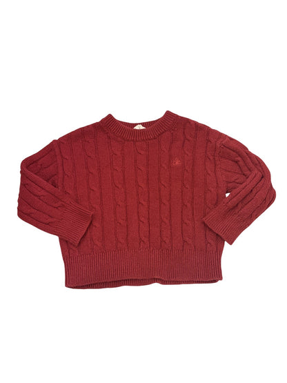 Baby Gap Red Cable Knit Sweater 2T