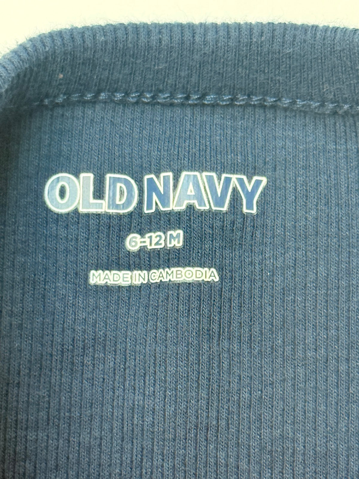 Old Navy Ribbed Henley Long Sleeve Top 6-12M