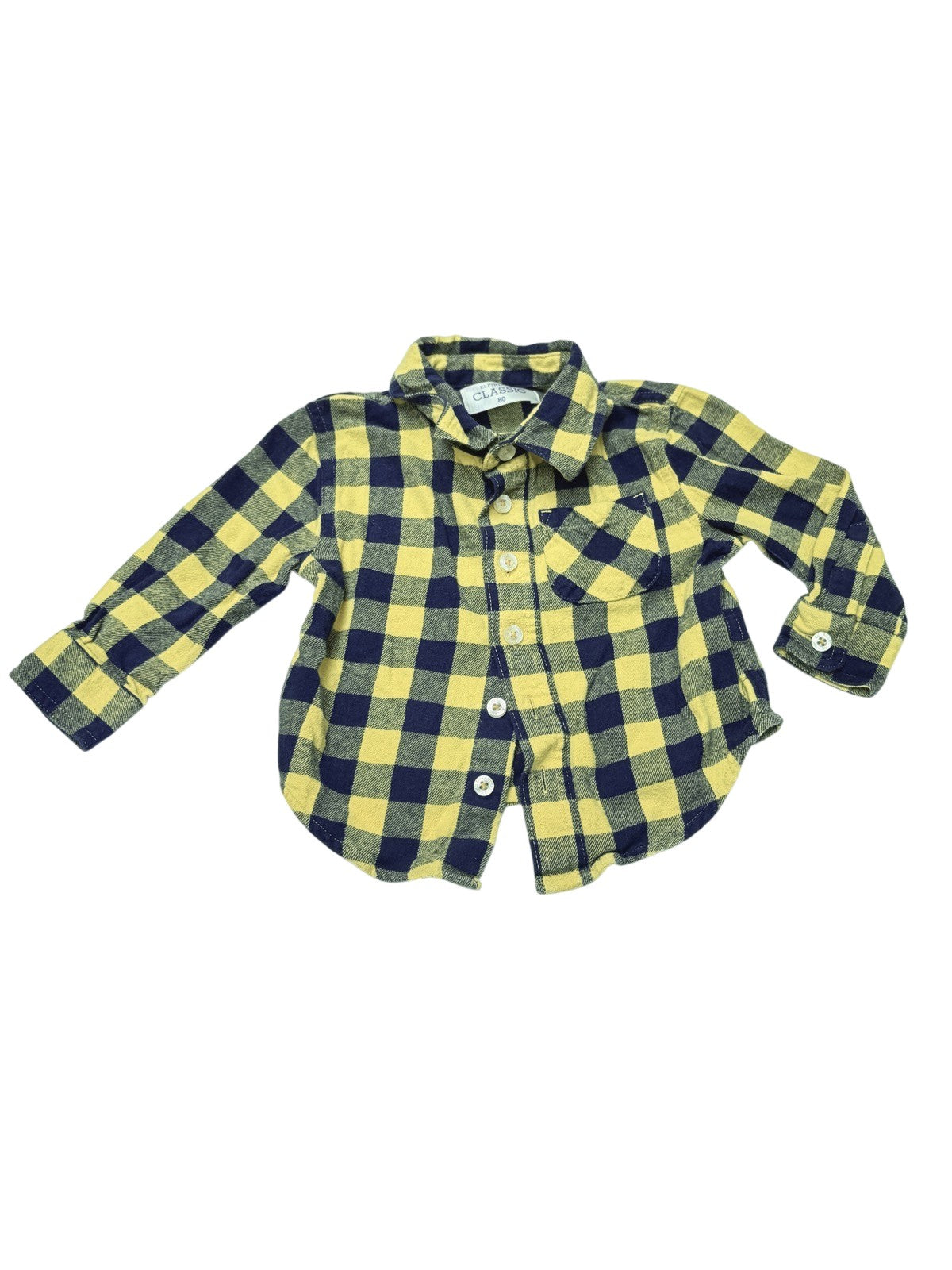 Elfindoll Classic Flannel Plaid Shirt Size 80