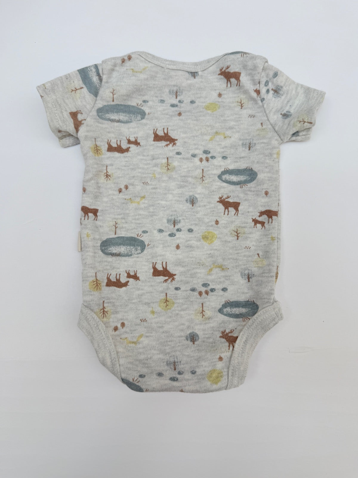 Rabbit + Bear Organic Forest Print Bodysuit 0-3M