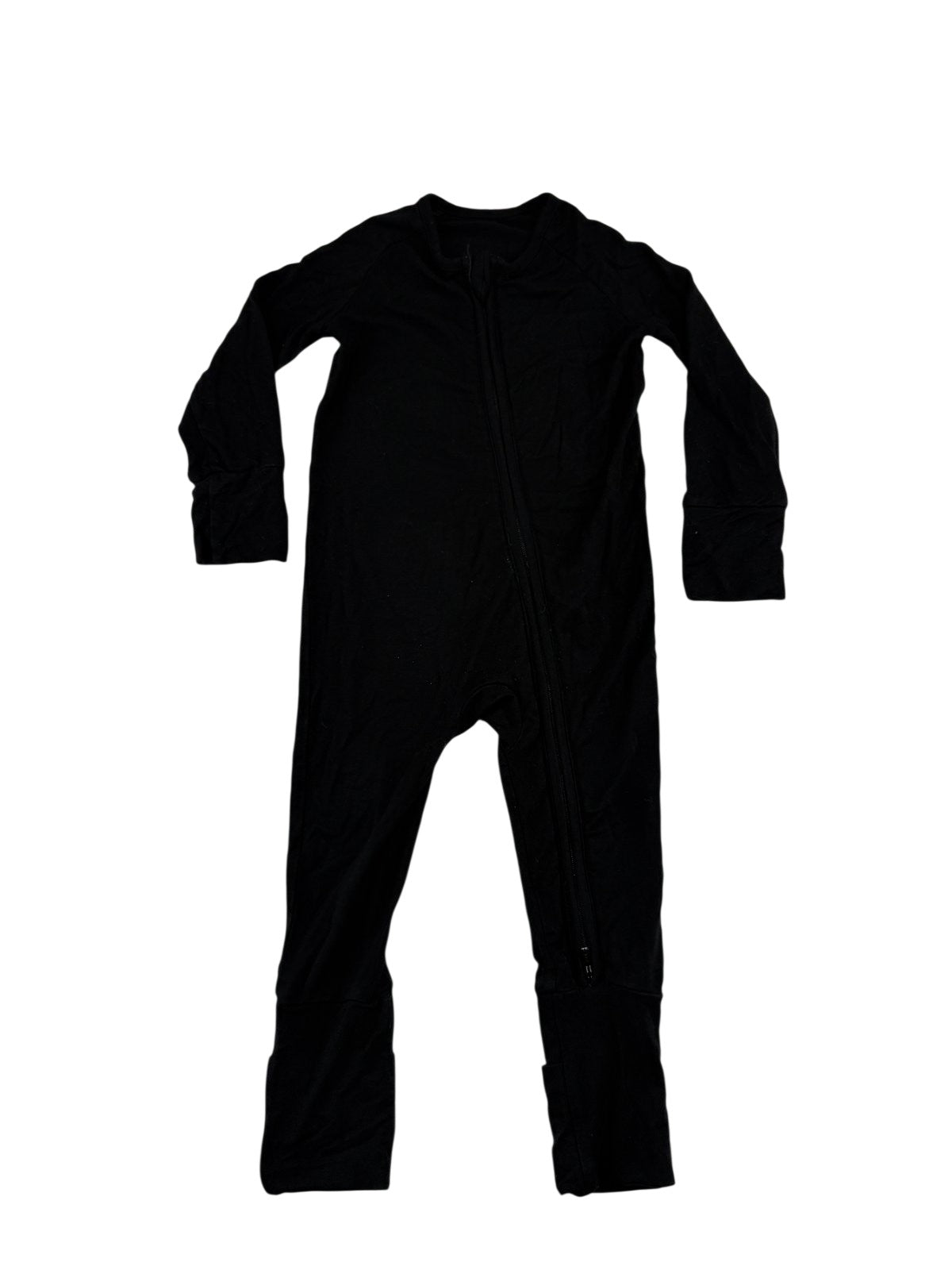 Black Zip-Up Bamboo Convertible Footie Sleeper 12-18m
