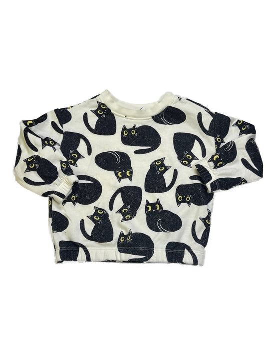 Old Navy Black Cat Print Set 12-18M