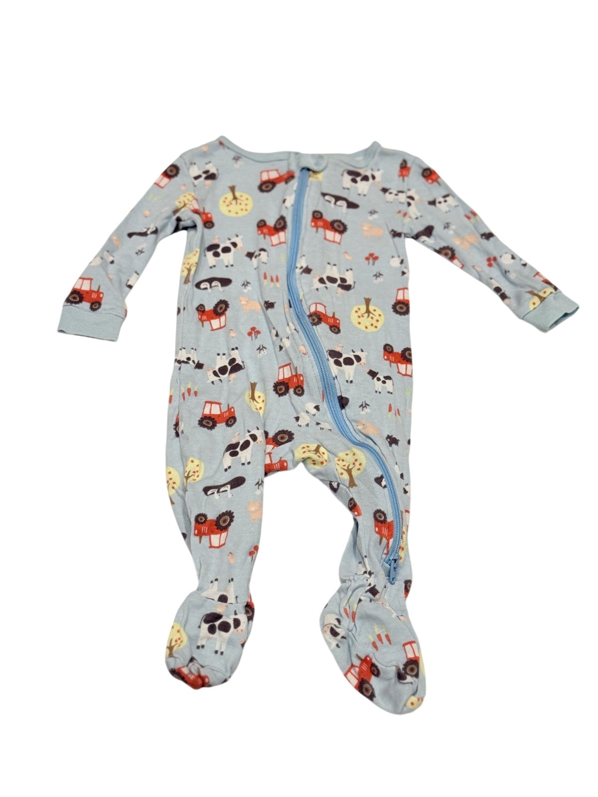 Joe Fresh Farm Print Footed Sleeper 3-6M