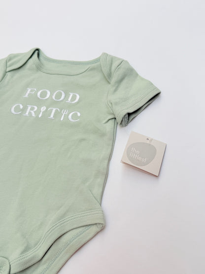 NWT - The Littlest Food Critic Bodysuit 3-6M