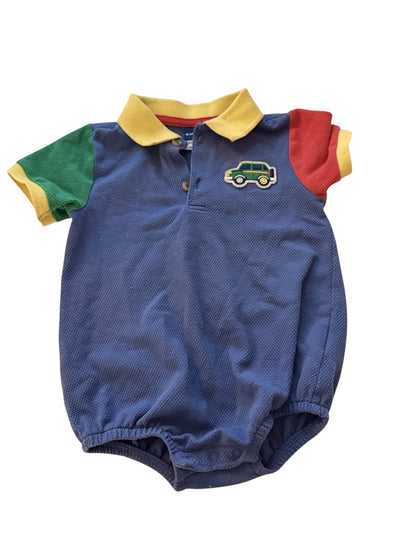 Old Navy Colorblock Polo Romper 18-24M