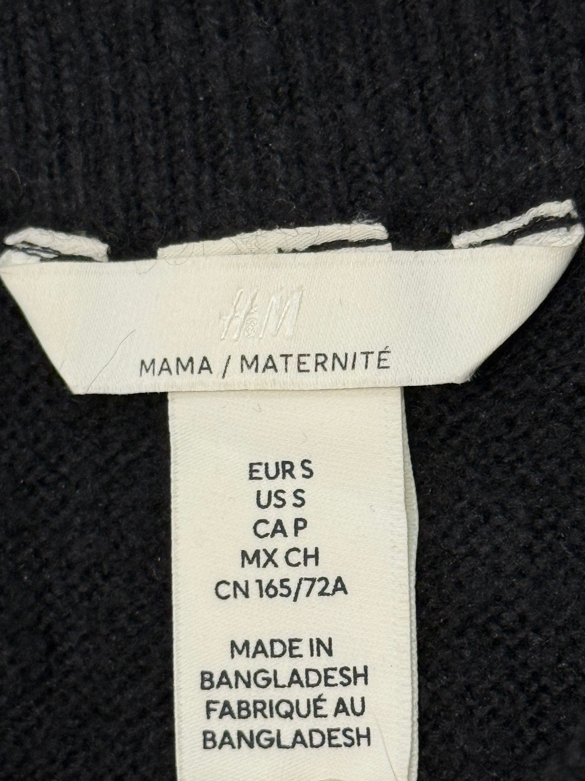 H&M Mama Maternity Black Knit Pencil Skirt Size S