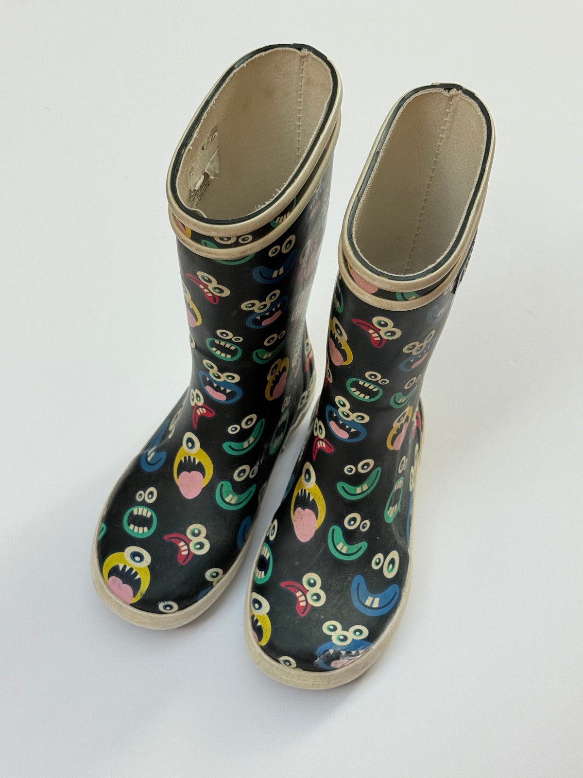 Aigle Monster Print Rain Boots Size 30