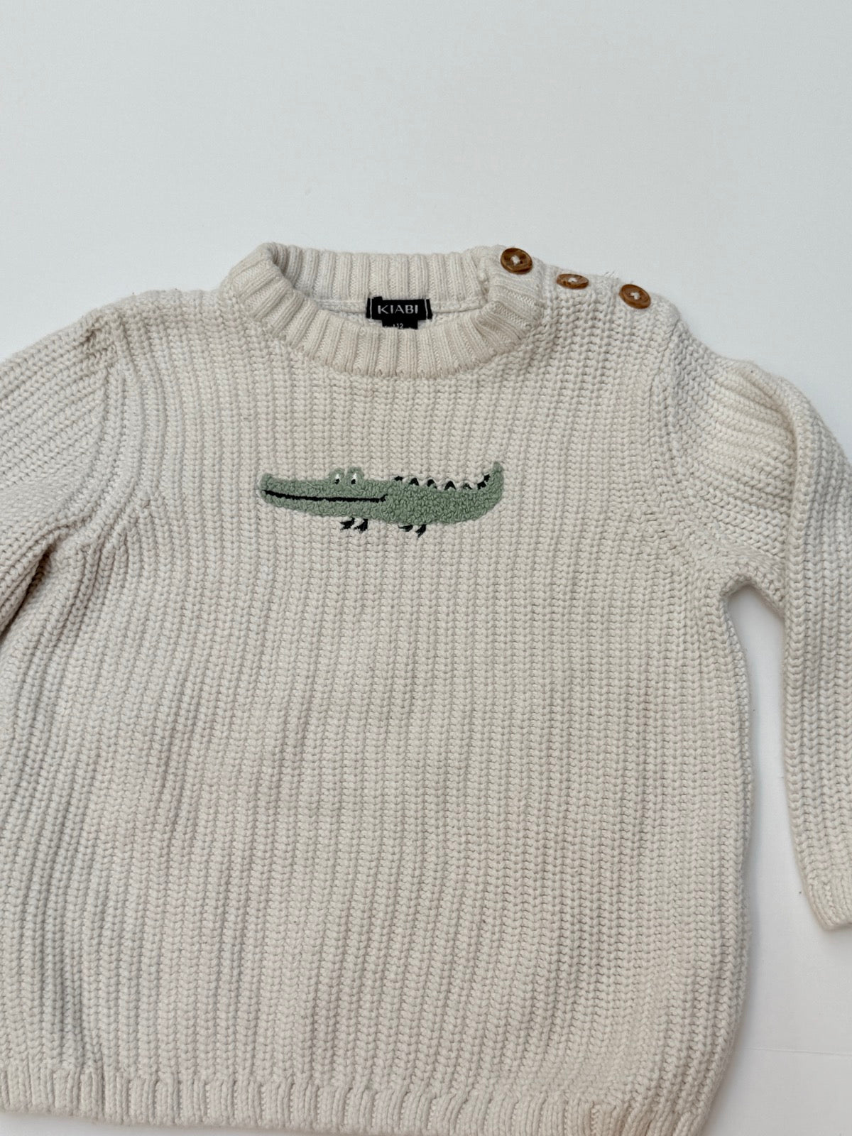 Kiabi Crocodile Knit Sweater Size 12M