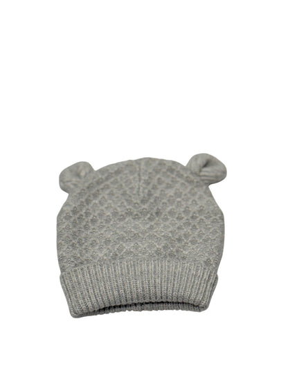 First Steps Gray Bear Ear Knit Hat 0-6M