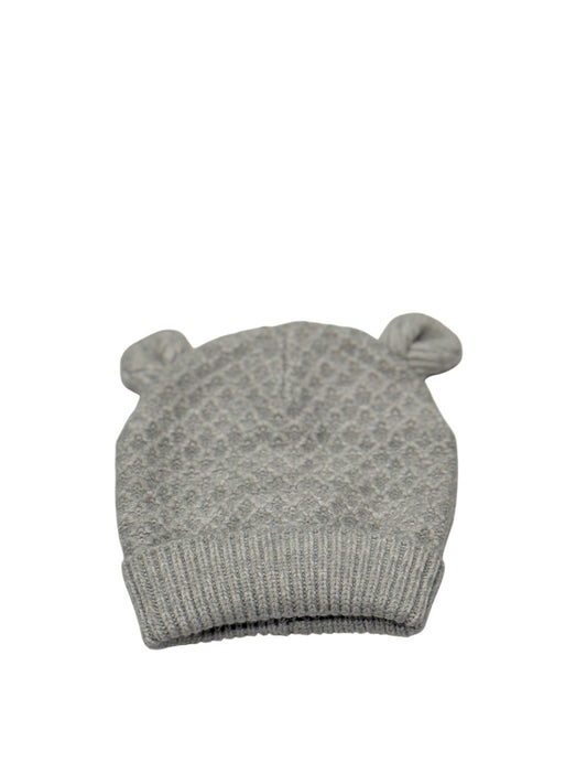 First Steps Gray Bear Ear Knit Hat 0-6M
