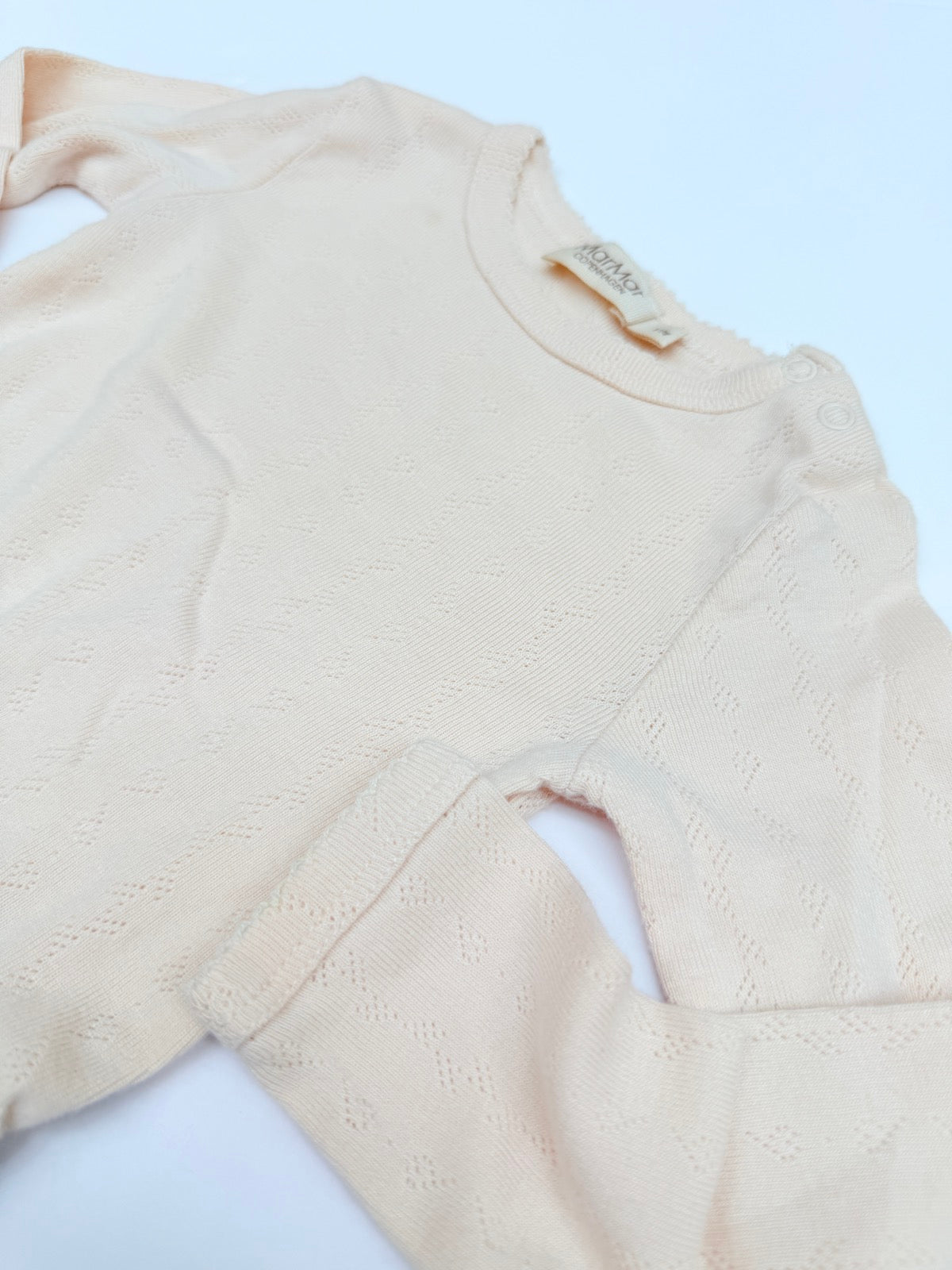 MarMar Copenhagen Cream Pointelle Bodysuit 1.5-2Y