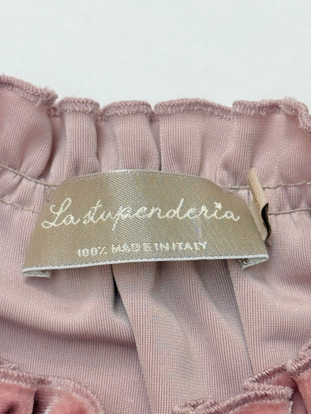 La Stupenderia Pink Velvet Dress Size 7