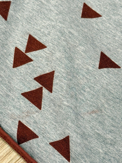 PKB Gray Triangle Print Baby Blanket
