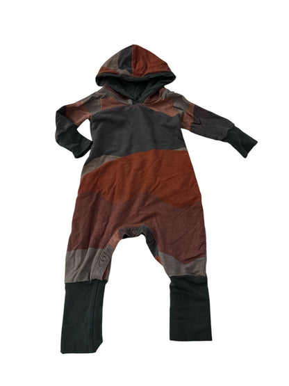 Caribou Kids Colorblock Hooded Romper 12-18M