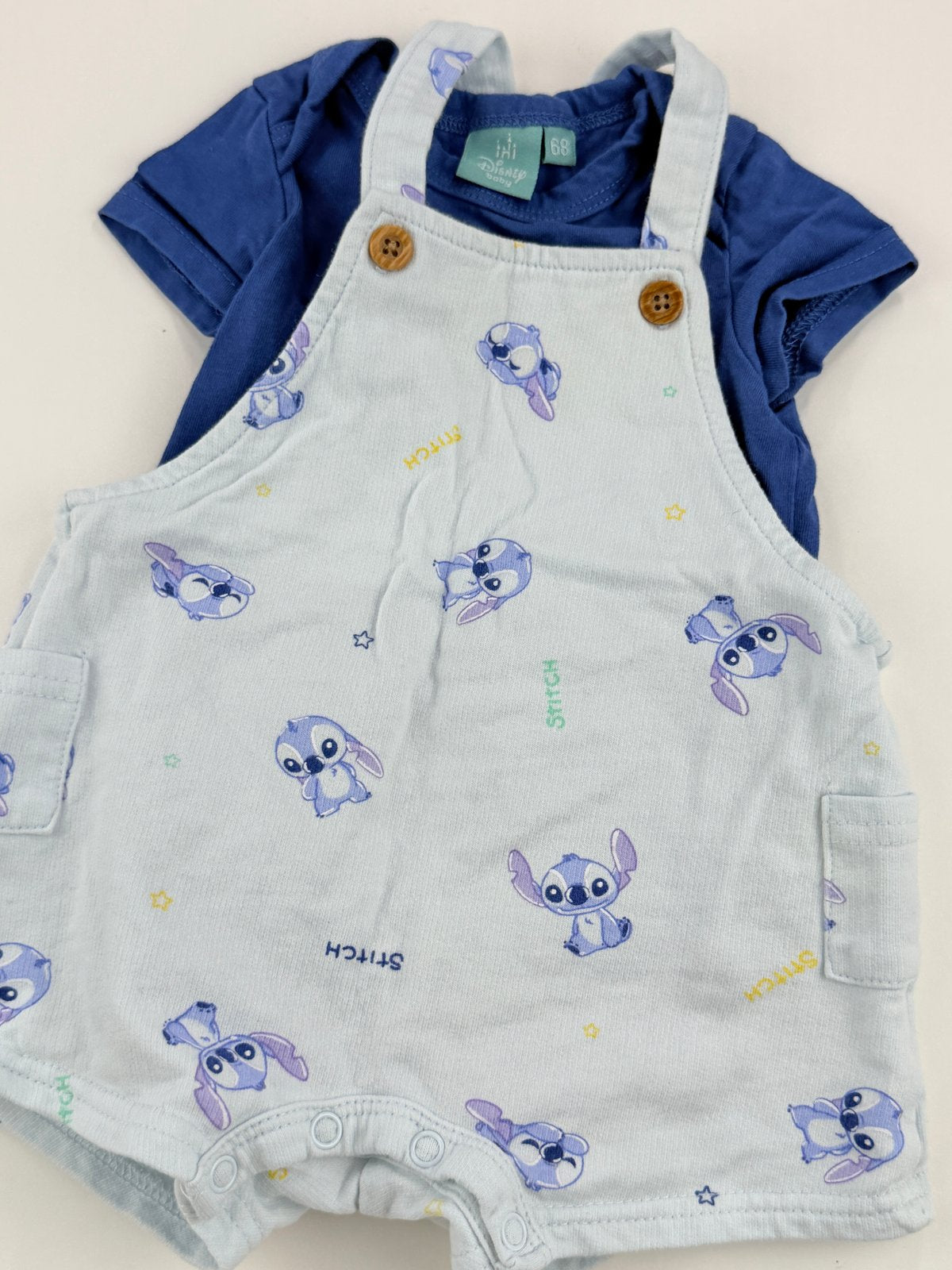 Disney Baby Stitch Overall Set 6-9M
