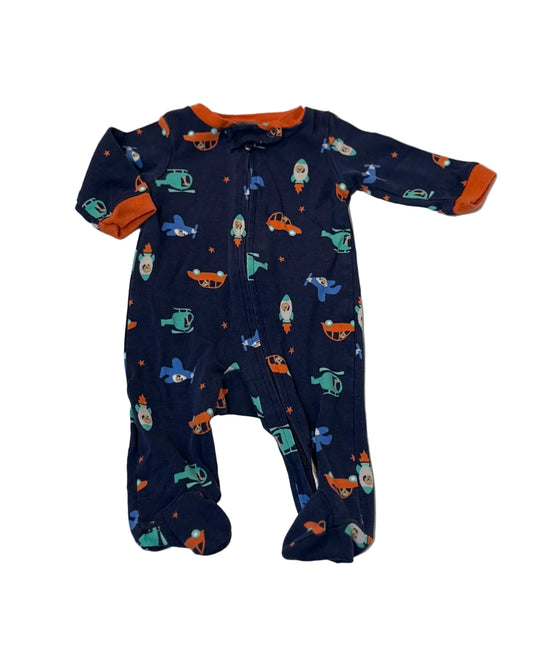Simple Joys by Carter's Navy Transportation Footie NB