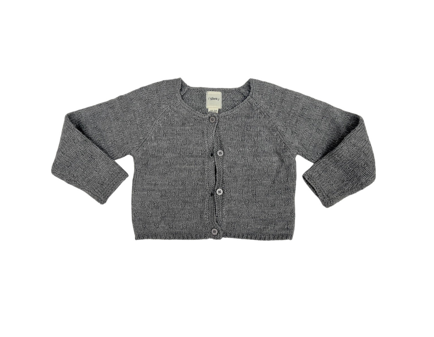 Sfera Gray Knit Cardigan 18-24m
