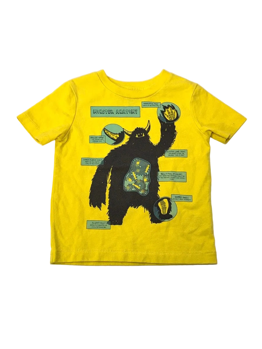Gap Yellow Monster Anatomy T-Shirt 12-18m
