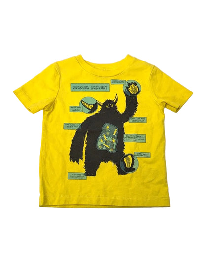 Gap Yellow Monster Anatomy T-Shirt 12-18m