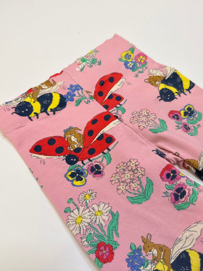 Mini Boden Pink Bug Print Leggings 5-6Y