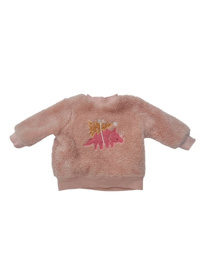 PL Baby Holiday Sherpa Dinosaur Sweatshirt 3M