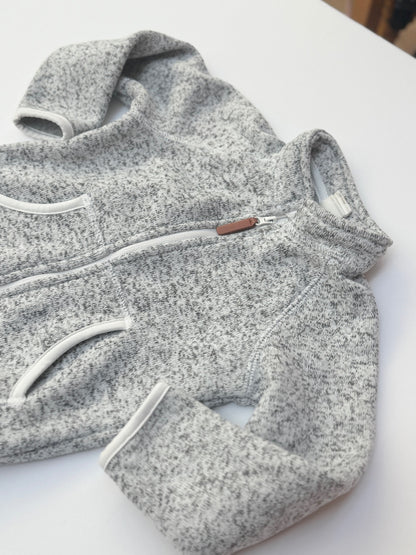 H&M Gray Zip-Up Fleece Hoodie 18M