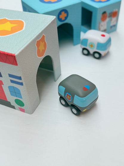 Mini City Block Set Fire Police Hospital