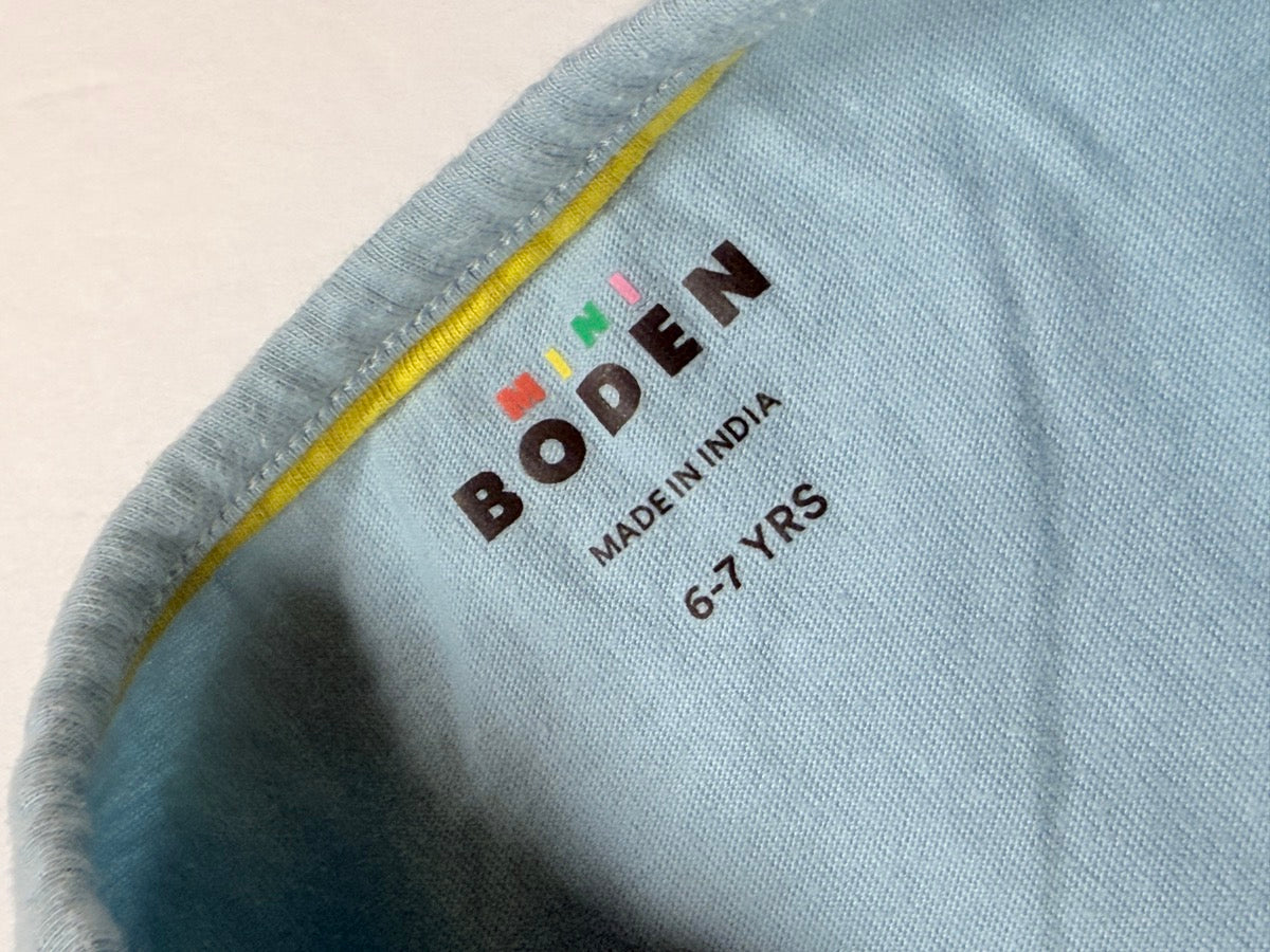 Mini Boden Embroidered Fish T-Shirt 6-7y