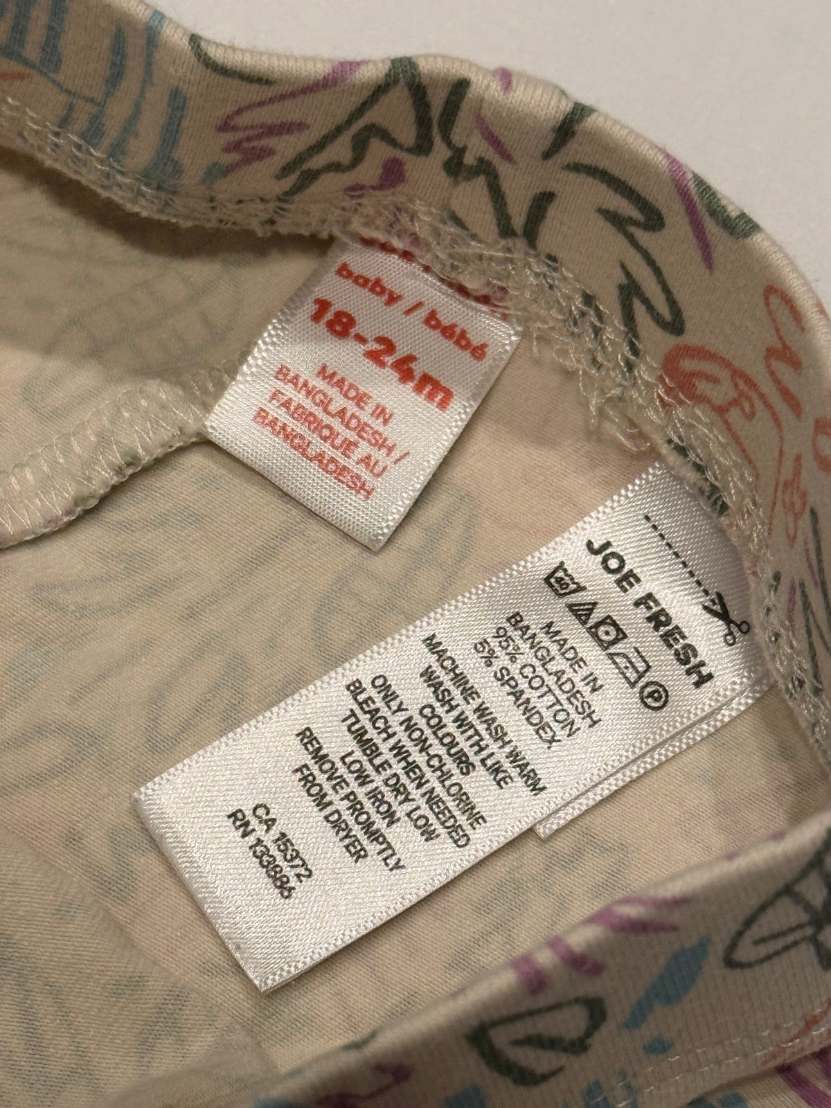 Joe Fresh Flamingo Tropical Leggings 18-24m