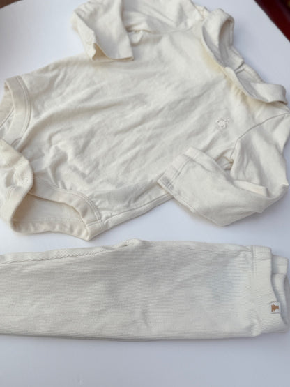 Cream Baby Gap Bodysuit Leggings Set 12-18m