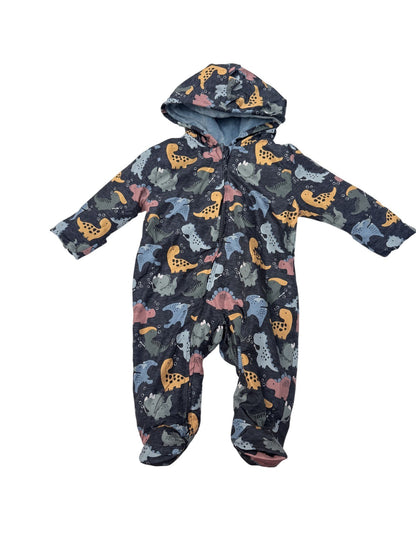 Mick Mack Dinosaur Fleece Lined Snowsuit 6/9M