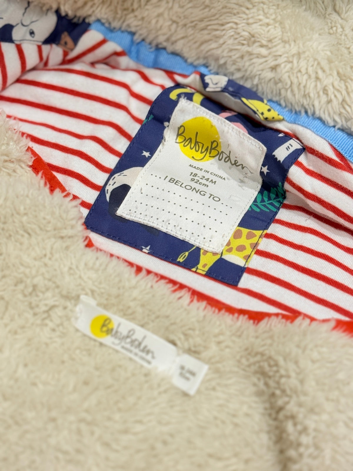 Jacket with Removable Vest Baby Boden Animal Print 18-24M