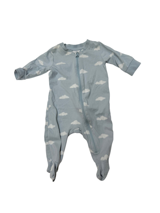 H&M Cloud Print Footed Sleeper Newborn