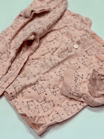 Agabang Bear Print Pajama Set 12-18M
