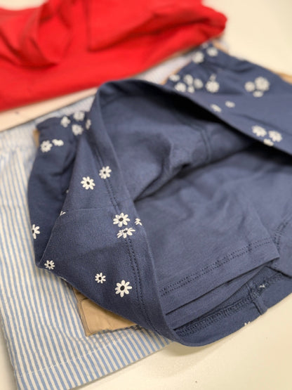 Pekkle 4-Piece Top Shorts Skirt Set 2T