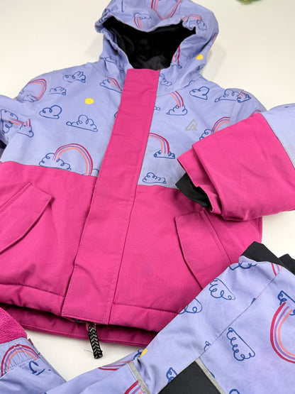 Ripzone Rainbow Cloud Snowsuit Size 3T