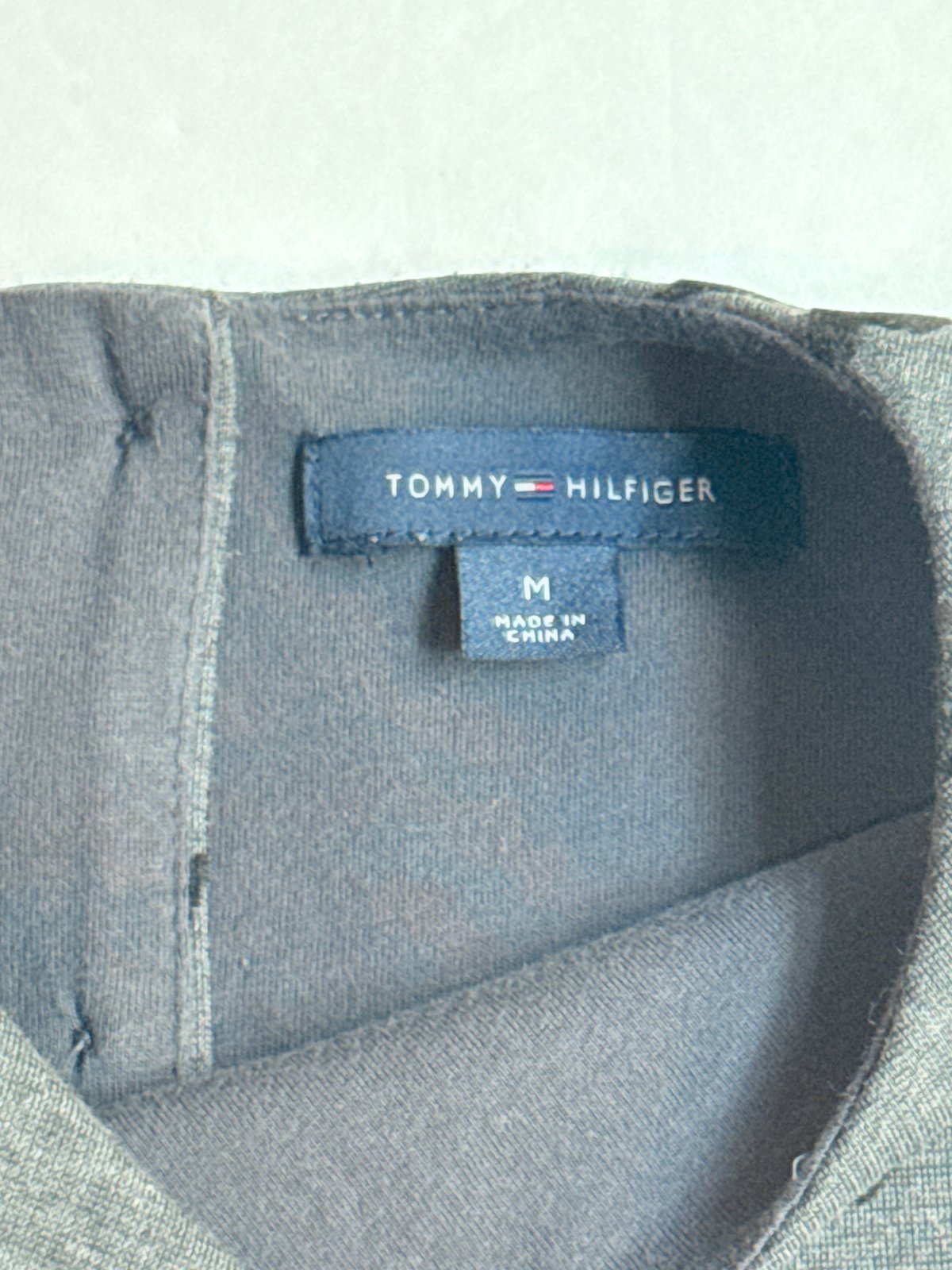 Tommy Hilfiger Gray Bow Print Dress Size M