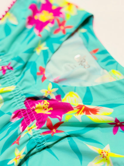 Circo Teal Floral Swimsuit Cover-Up 12M