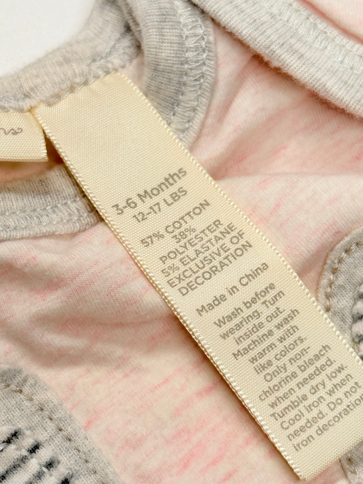 First Impressions Pink Bunny Bodysuit 3-6M