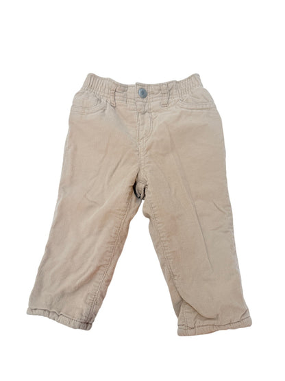 Old Navy Khaki Corduroy Lined Pants 12-18M