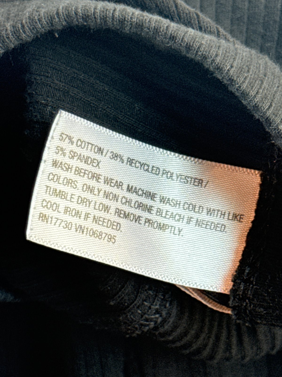 Cat & Jack Black Ribbed Leggings L (10/12) 10/12