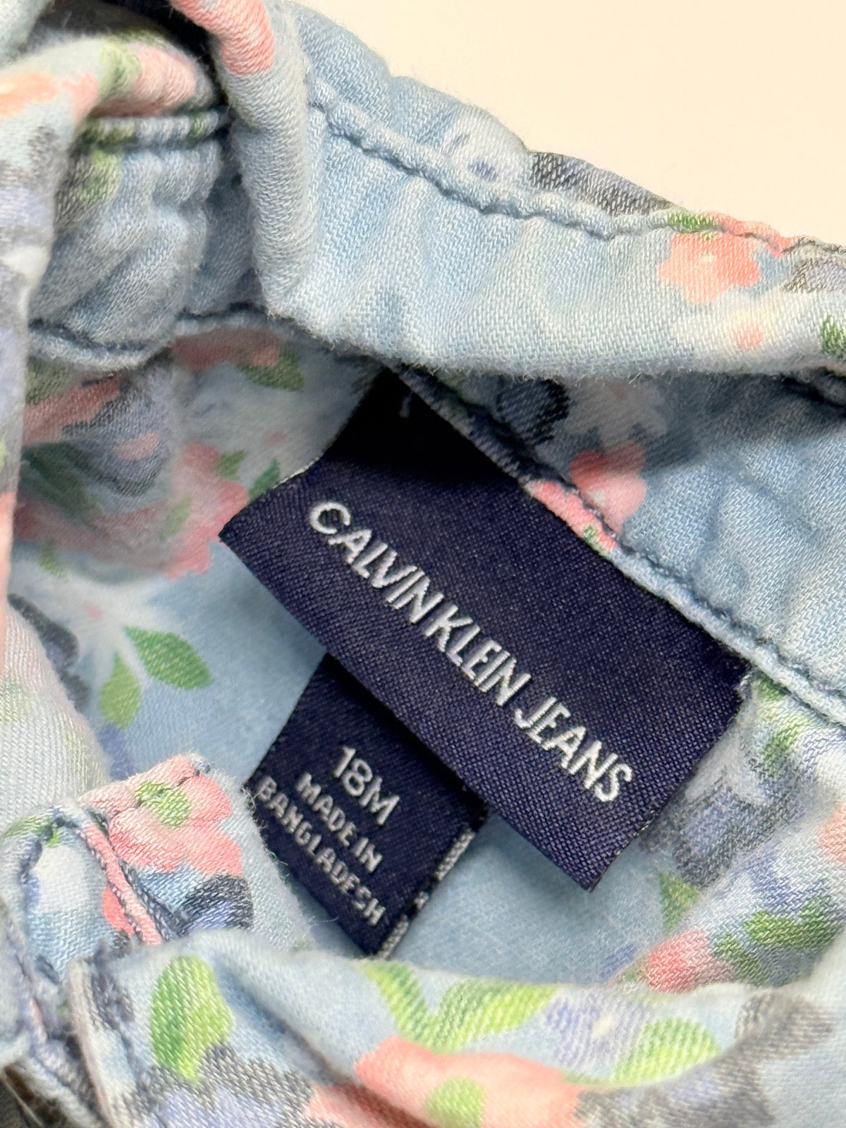Calvin Klein Jeans Floral Denim Dress 18M