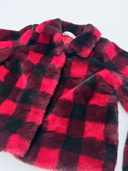 Epic Threads Buffalo Plaid Faux Fur Jacket 3T